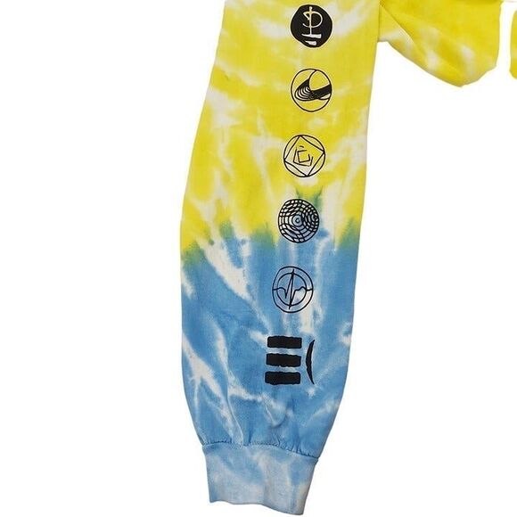 Pink Floyd Hoodie Womens XL Multicolor Cropped Tie Dye The Dark Side Of The Moon - Picture 12 of 12